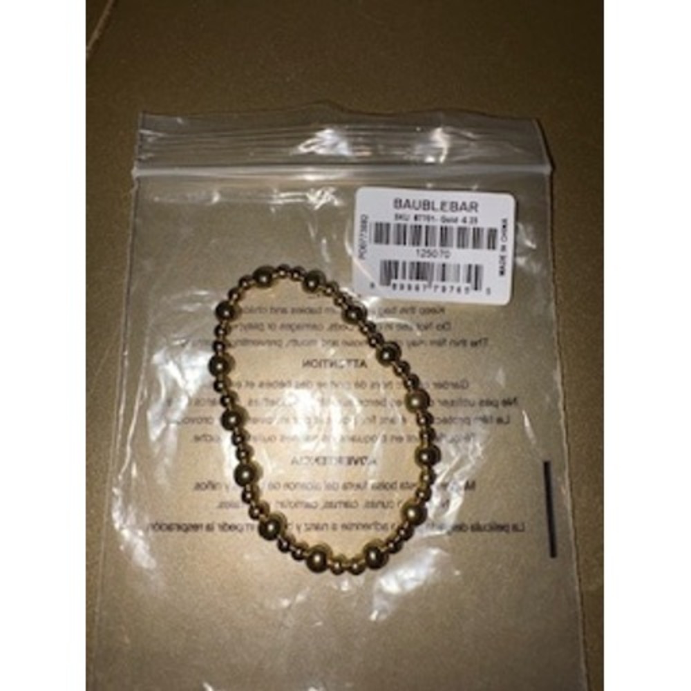BaubleBar Gold Beaded Stretch‎ Bracelet